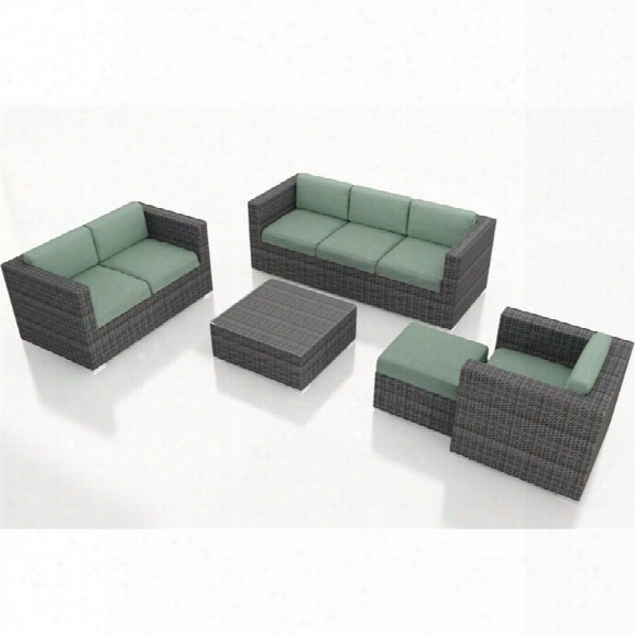 Harmonia Living District 5 Piece Patio Sofa Set In Canvas Spa