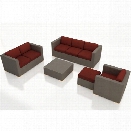 Harmonia Living Element 5 Piece Patio Sofa Set in Canvas Henna