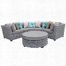 TKC Florence 4 Piece Patio Wicker Sectional Set