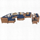 TKC Laguna 12 Piece Patio Wicker Sofa Set in Navy