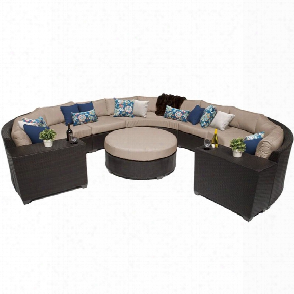 Tkc Barbados 8 Piece Patio Wicker Sectional Set