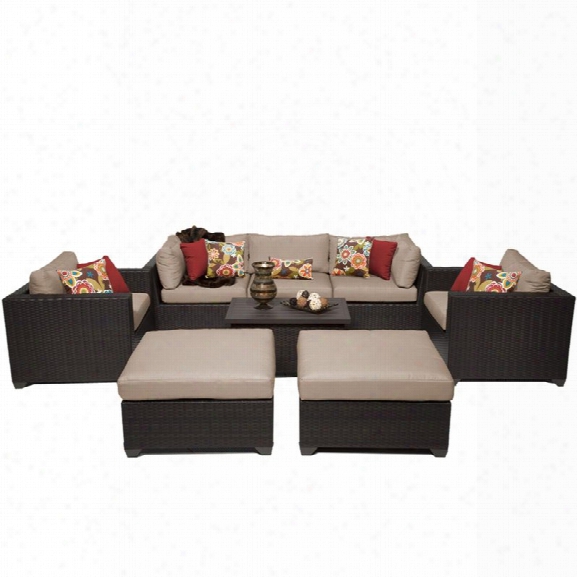 Tkc Belle 8 Piece Patio Wicker Sofa Set