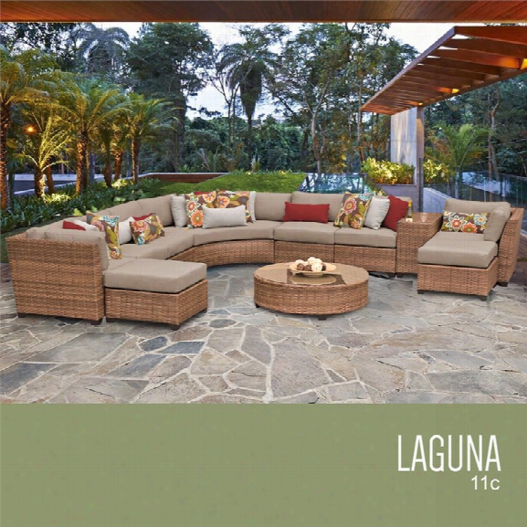 Tkc Laguna 11 Piece Patio Wicker Sectional Set