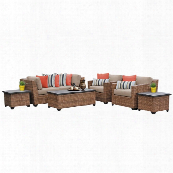 Tkc Laguna 7 Piece Patio Wicker Sofa Set