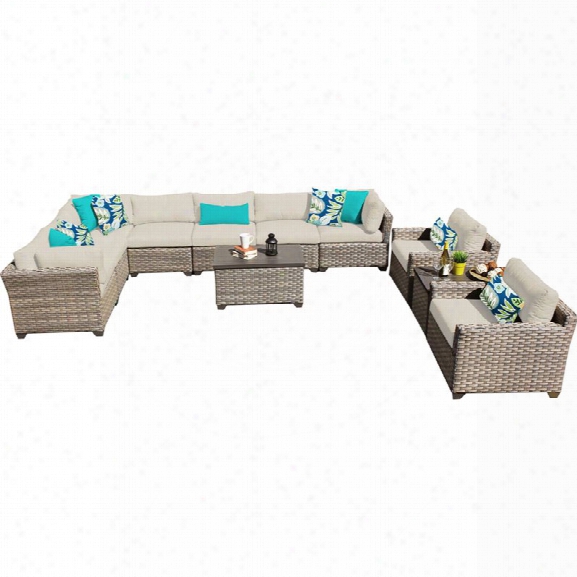 Tkc Monterey 11 Piece Patio Wicker Sofa Set