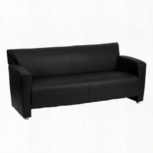 Flash Furniture Hercules Majesty Leather Sofa In Black