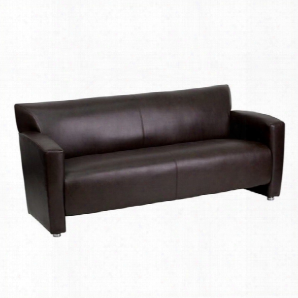 Flash Furniture Hercules Majesty Leather Sofa In Brown