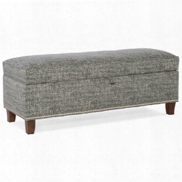 Hooker Furniture Nest Theory Fabric Storage Bedroom Bench In Gray