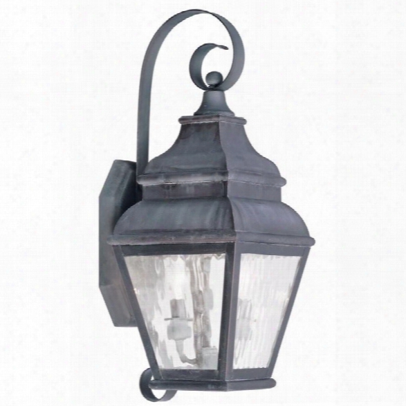 Livex Exeter Outdoor Wall Lantern In Charcoal