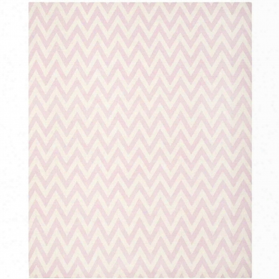 Safavieh Dhurries Pink Contemporary Rug - 10' X 14'