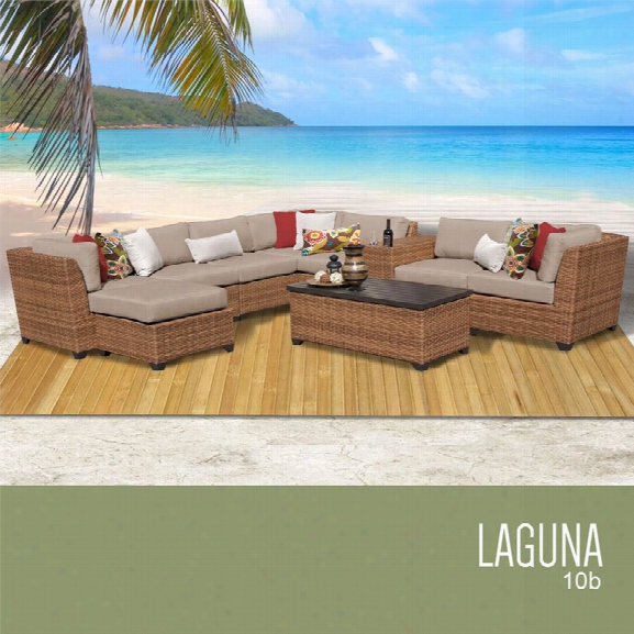 Tkc Laguna 10 Piece Patio Wicker Sectional Set