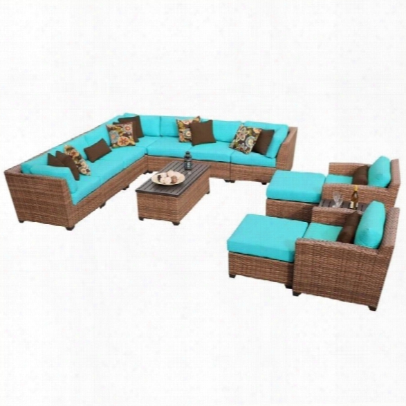 Tkc Laguna 13 Piece Outdoor Wicker Sofa Set In Aruba