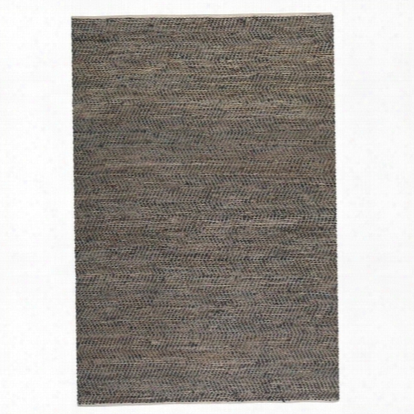 Uttermost Tobais Rescued Leather And Hemp Rug In Brown-8 Ft X 10 Ft