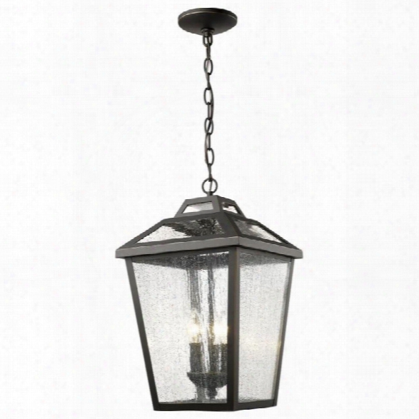 Z-lite Bayland 3 Light Outdoor Chain Light In Oil Rubbed Bronze