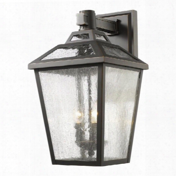 Z-lite Bayland 3 Light Outdoor Wall Light In Oil Rubbed Bronze