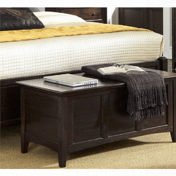 A-america Westlake Blanket Chest In Dark Mahogany