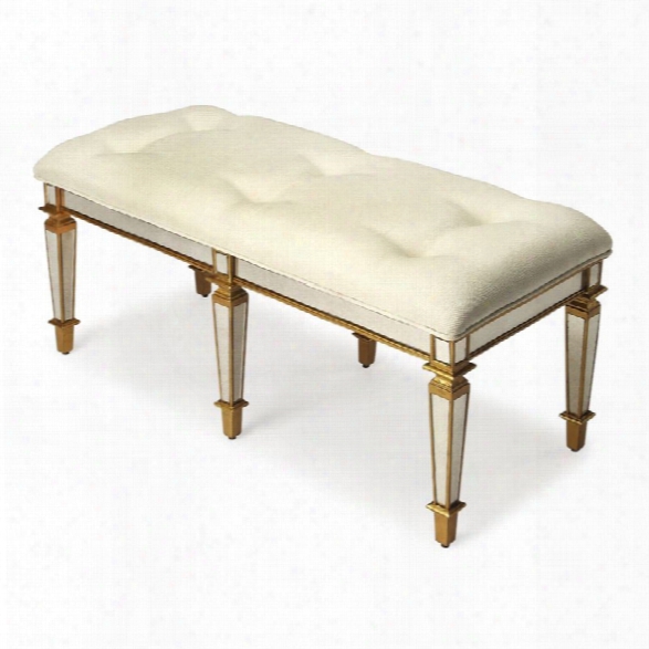 Butler Specialty Masterpiece Bench In Mirror And Gold