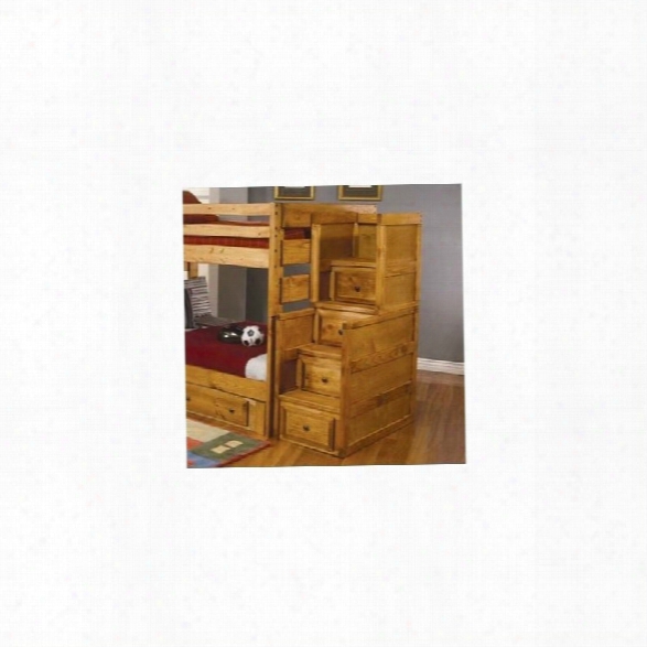 Coaster Wrangle Hill Bunk Bed Stairway Chest In Amber Wash