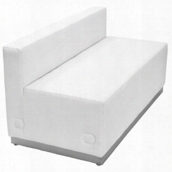 Flash Furniture Hercules Alon Steel Base Loveseat In White