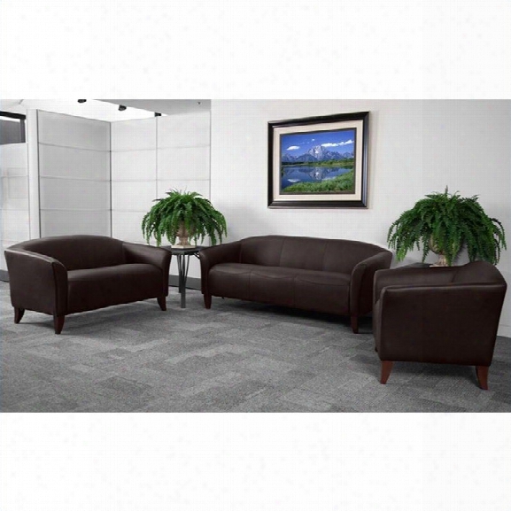 Flash Furniture Hercules Imperial Series Reception Set In Brown