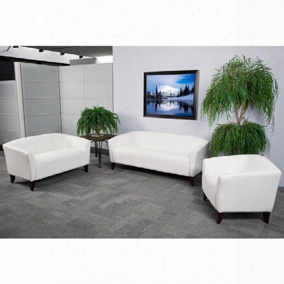 Flash Furniture Hercules Imperial Series Reception Set In White