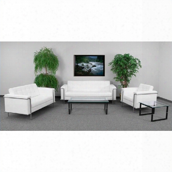 Flash Furniture Hercules Lesley Series Reception Set In White