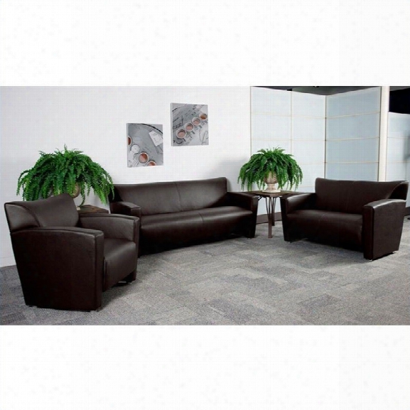 Flash Furniture Hercules Majesty Series Reception Set In Brown