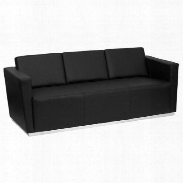 Flash Furniture Herculew Trinity Series Contemporary Sofa In Black