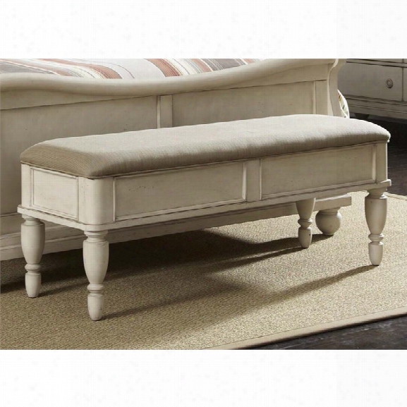 Liberty Furniture Rustic Traditions Ii Bedroom Bench In Rustic White