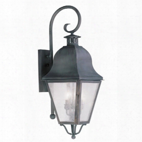 Livex Amwell Outdoor Wall Lantern In Charcoal