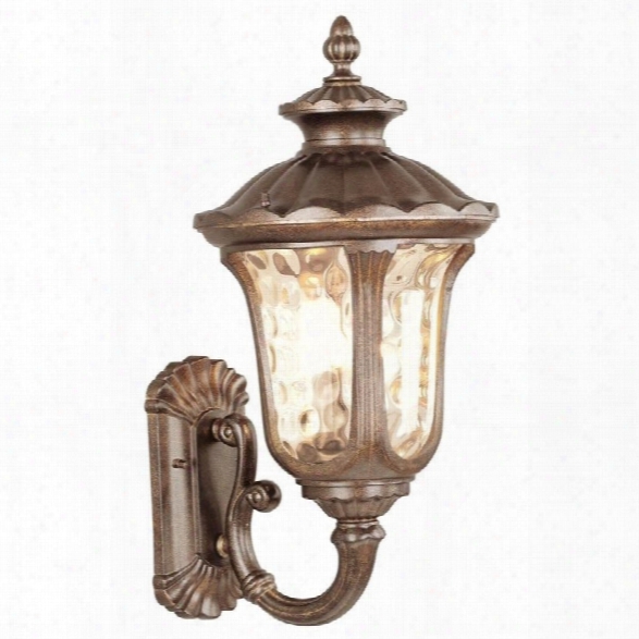 Livex Oxford Outdoor Wall Lantern In Moroccan Gold