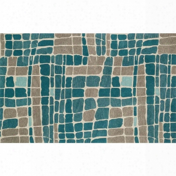 Loloi Nova 7'10 X 11' Wool Rug In Teal And Gray