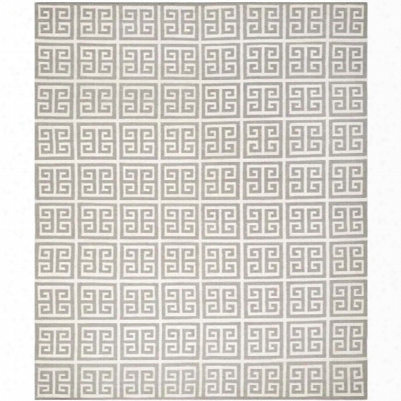 Safavieh Dhurries Grey Contemporary Rug - 10' X 14'