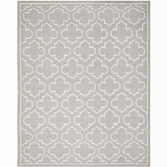 Safavieh Dhurries Grey Contemporary Rug - 9' X 12'