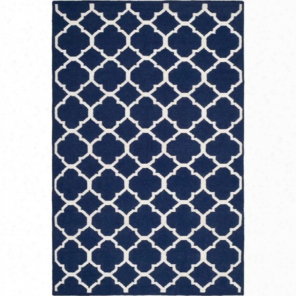 Safavieh Dhurries Navy Contemporary Rug - 9' X 12'