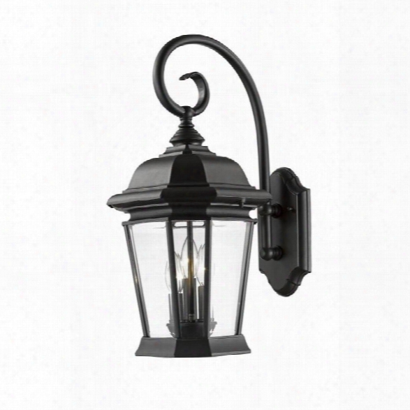 Z-lite Melbourne 3 Light Outdoor Wall Light In Black