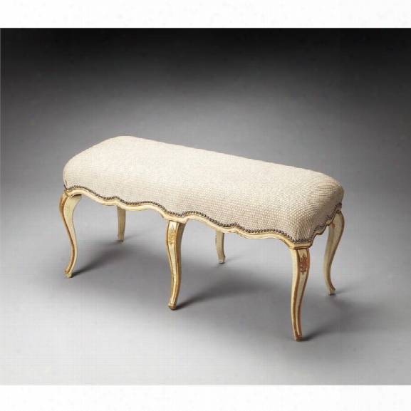 Butler Specialty Artists' Originals Bench In Cream And Gold