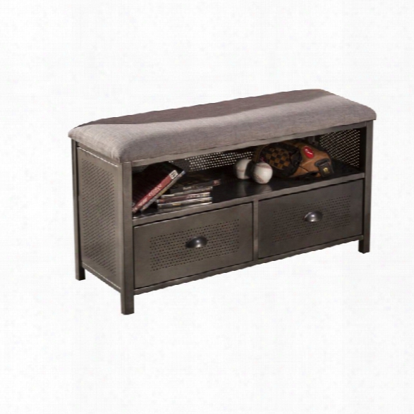 Hillsdale Urban Quarters Bedroom Bench In Black Steel