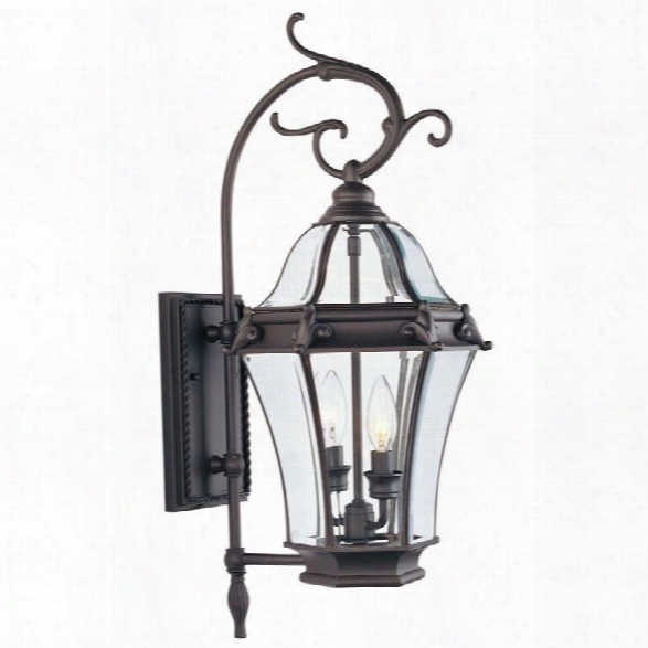 Livex Fleur De Lis Outdoor Wall Lantern In Bronze