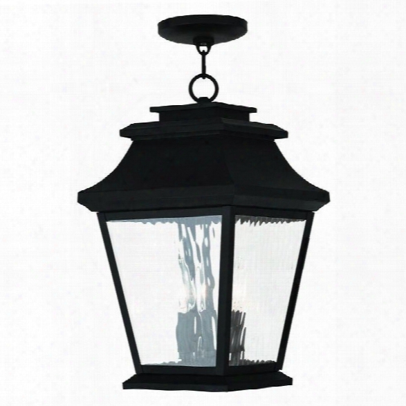 Livex Hathaway Outdoor Chain Hang Lantern In Black