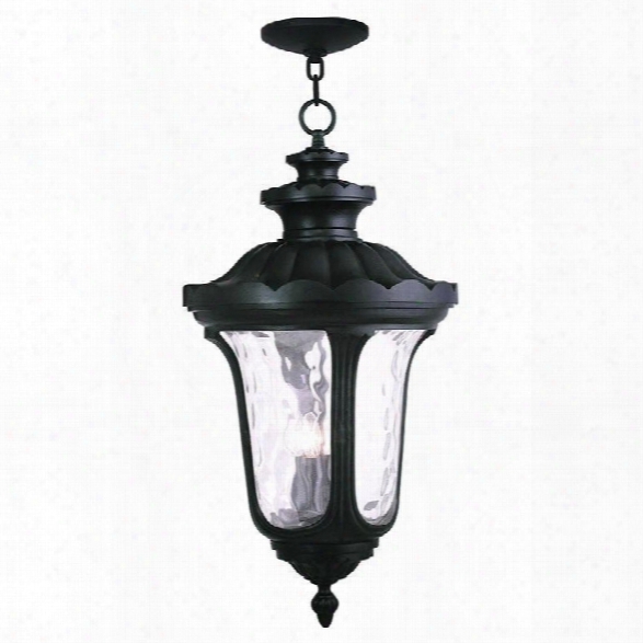 Livex Oxford Outdoor Chain Hang Lantern In Black