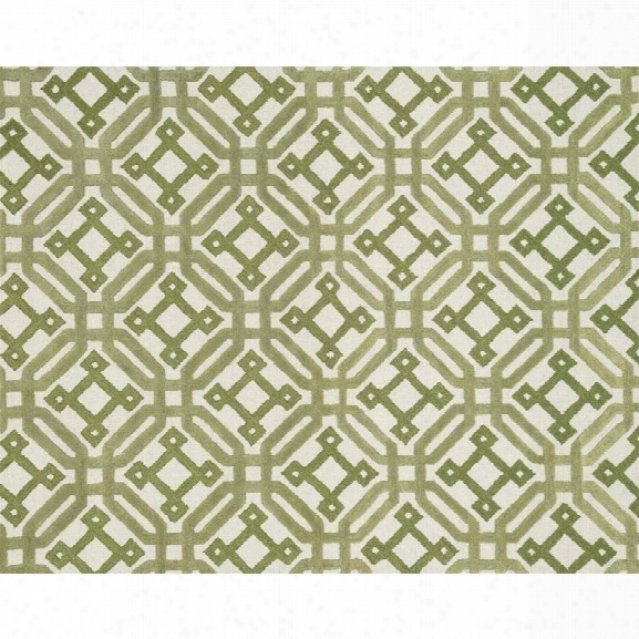 Loloi Weston 7'9 X 9'9 Hand Tufted Wool Rug In Ivory And Green