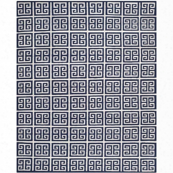 Safavieh Dhurries Navy Contemporary Rug - 10' X 14'