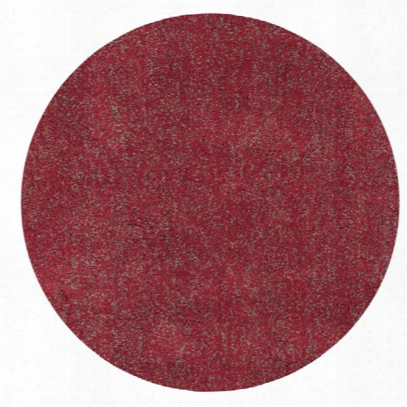 Kas Bliss 8' Round Hand-woven Shag Rug In Red