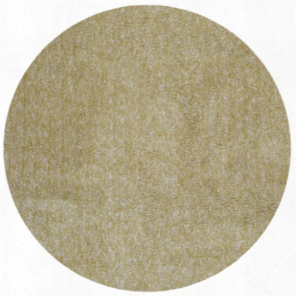 Kas Bliss 8' Round Hand-woven Shag Rug In Yellow