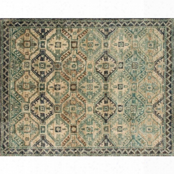 Loloi Nomad 9'6 X 13'6 Jute Rug In Aqua And Indigo