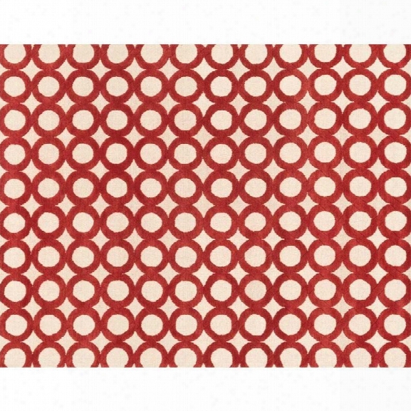 Loloi Weston 7'9  X 9'9 Hand Tufted Wool Rug In Ivory And Red