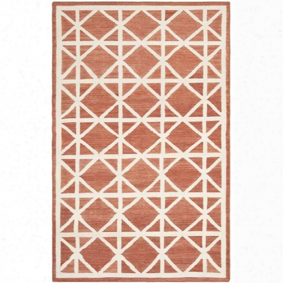 Safavieh Dhurries Red Contemporary Rug - 9' X 12'