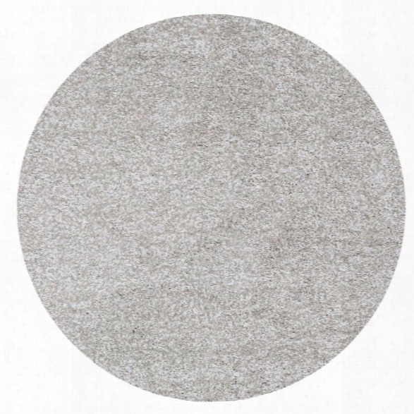 Kas Bliss 8' Round Hand-woven Shag Rug In Ivory