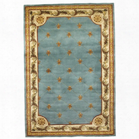 Kas Jewel 9'6 X 13'6 Hand-tufted Wool Rug In Wedgewood Blue